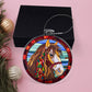 Stunning Stained Glass Horse Christmas Ornament - Handmade Holiday Decor-[Heartfelt Family Gift]