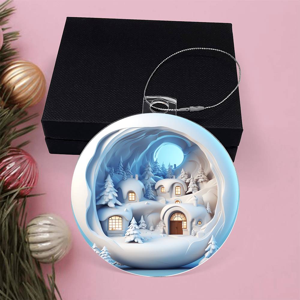 3D Winter Scene Acrylic Ornament  Add a Touch of Holiday Magic to Your Home-[Heartfelt Family Gift]