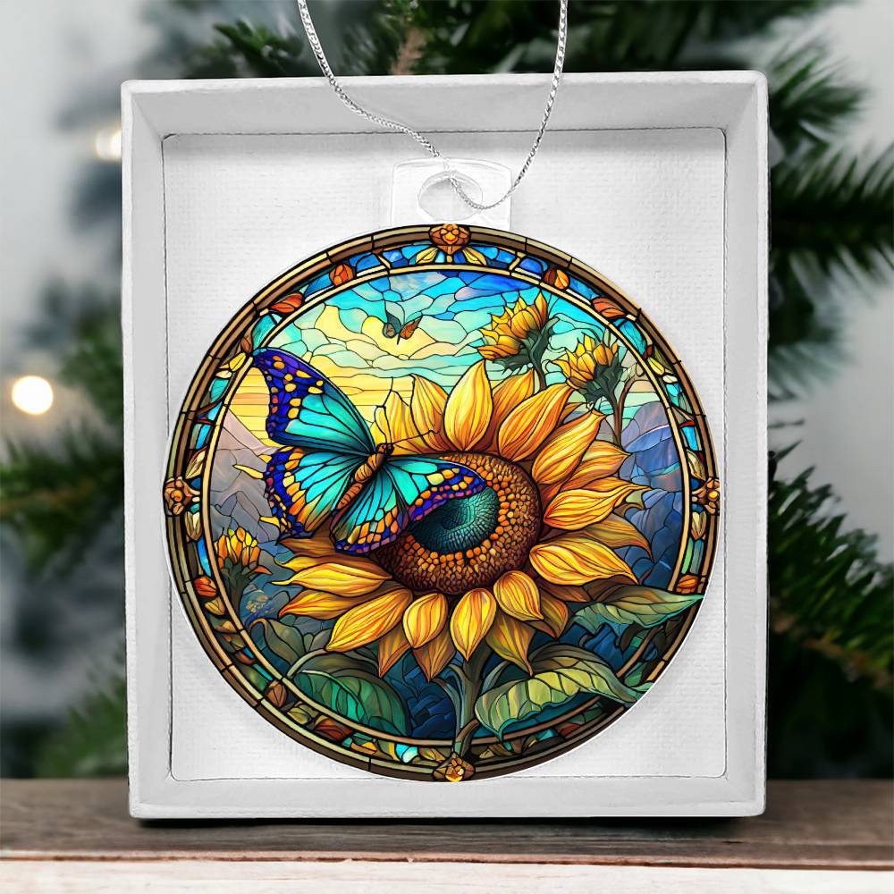 Sunflower Acrylic Ornament-[Heartfelt Family Gift]