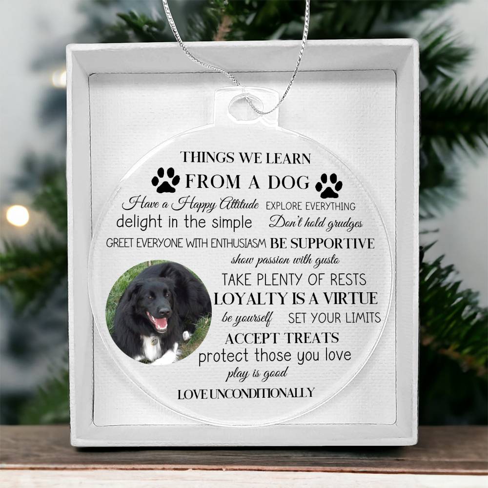 Personalized Photo Things We Learn From A Dog-[Heartfelt Family Gift]