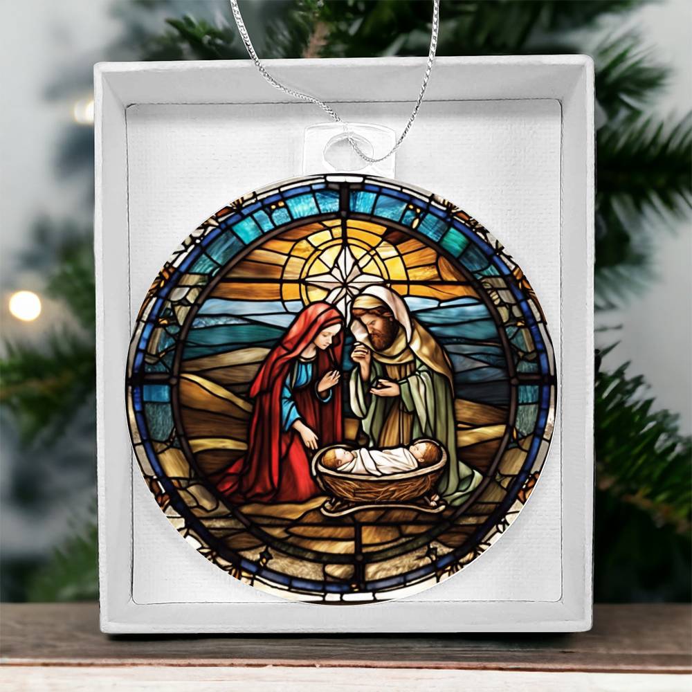 Mary and Joseph Acrylic Ornament-[Heartfelt Family Gift]