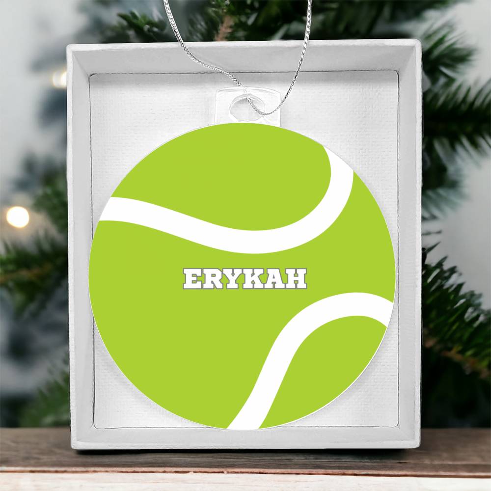 Personalized Tennis Player Christmas Tree Ornament-[Heartfelt Family Gift]