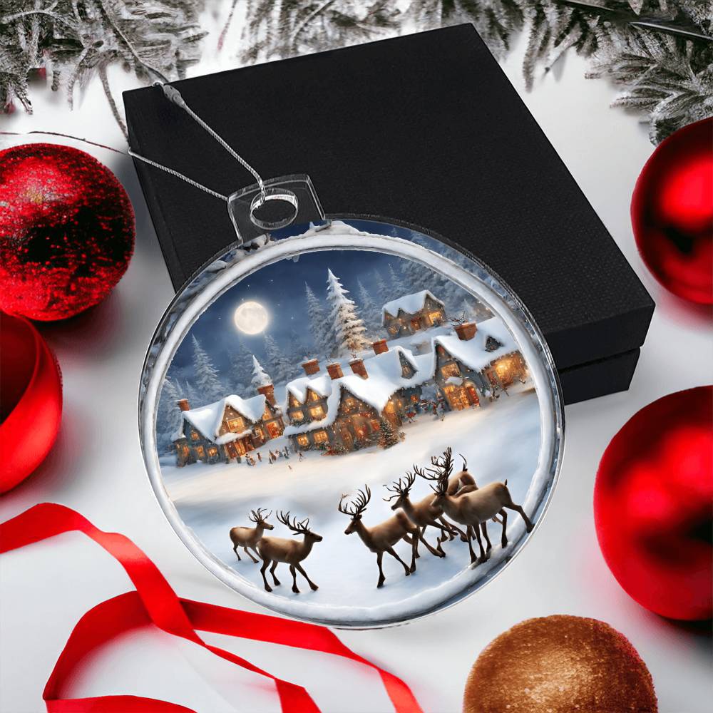 Monogrammed Reindeer Ornament from the North Pole - Perfect for Christmas Decor-[Heartfelt Family Gift]