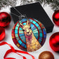 Llama Stained Glass Look Christmas Tree Ornament-[Heartfelt Family Gift]