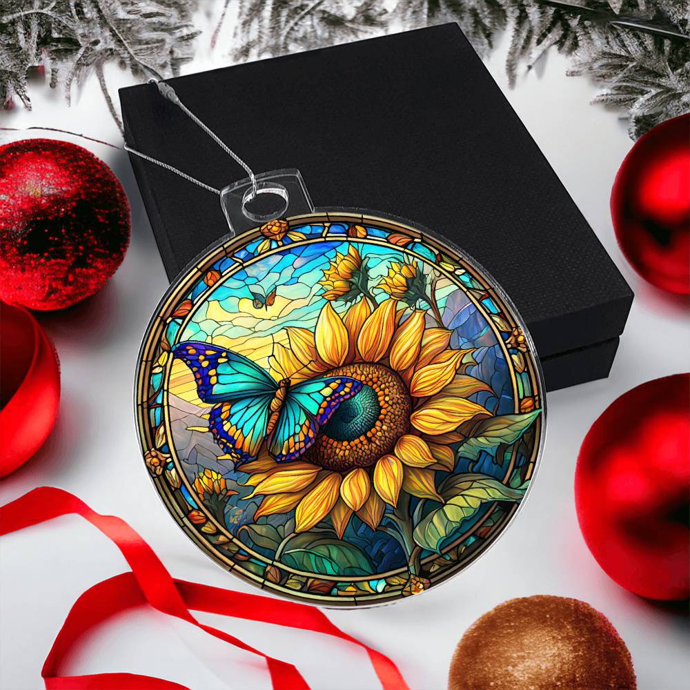 Sunflower Acrylic Ornament-[Heartfelt Family Gift]