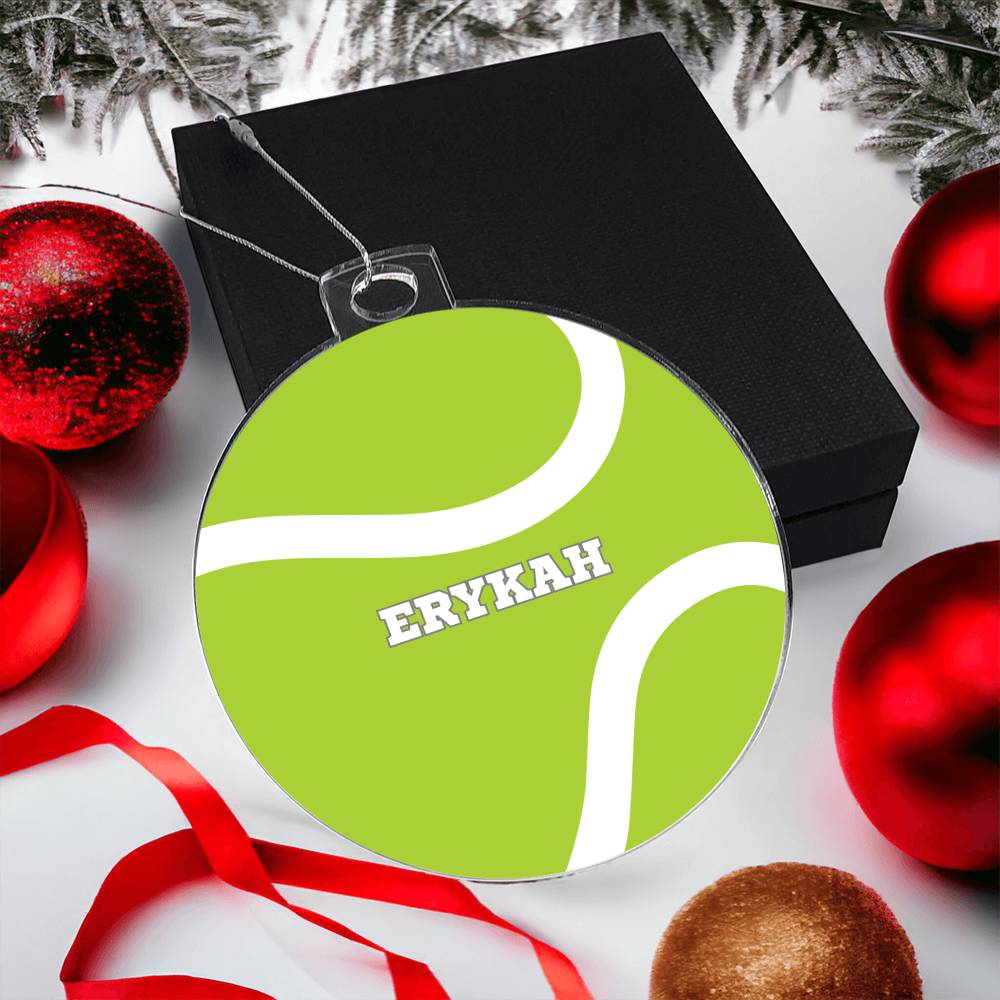 Personalized Tennis Player Christmas Tree Ornament-[Heartfelt Family Gift]