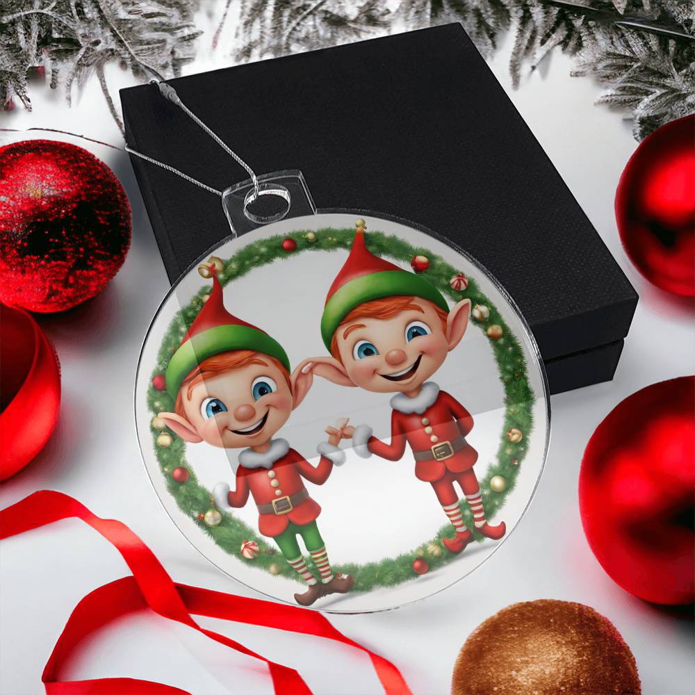 Handcrafted Elves Christmas Ornament - Festive Holiday Decor for Your Tree-[Heartfelt Family Gift]