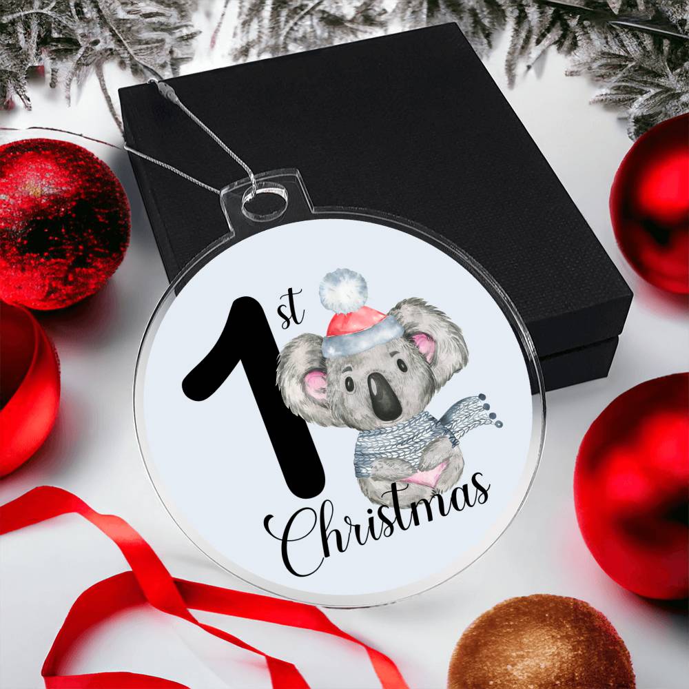 Baby's 1st Christmas Koala Bear Christmas Tree Ornament-[Heartfelt Family Gift]
