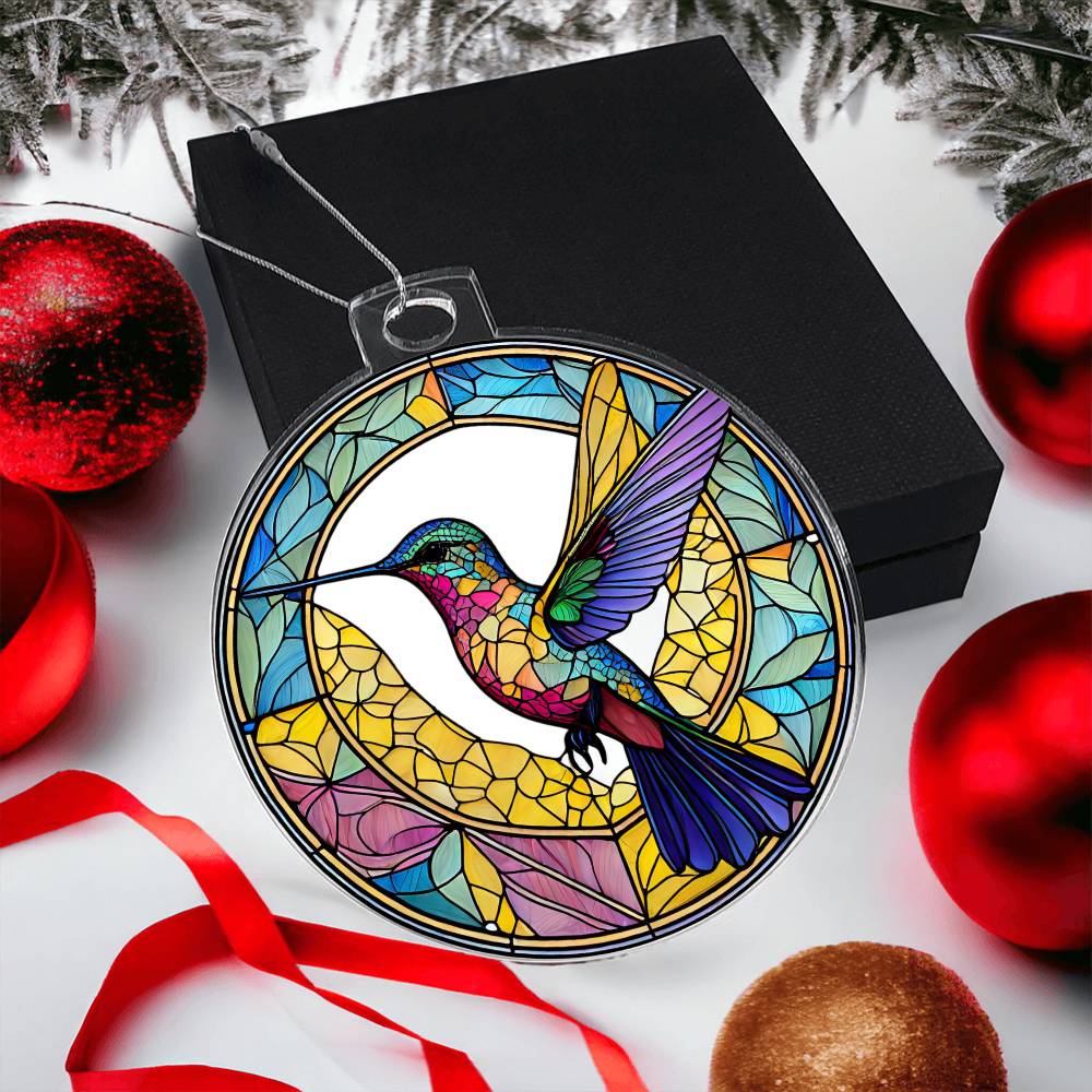 Hummingbird Breakaway 3d Effect Acrylic Ornament-[Heartfelt Family Gift]