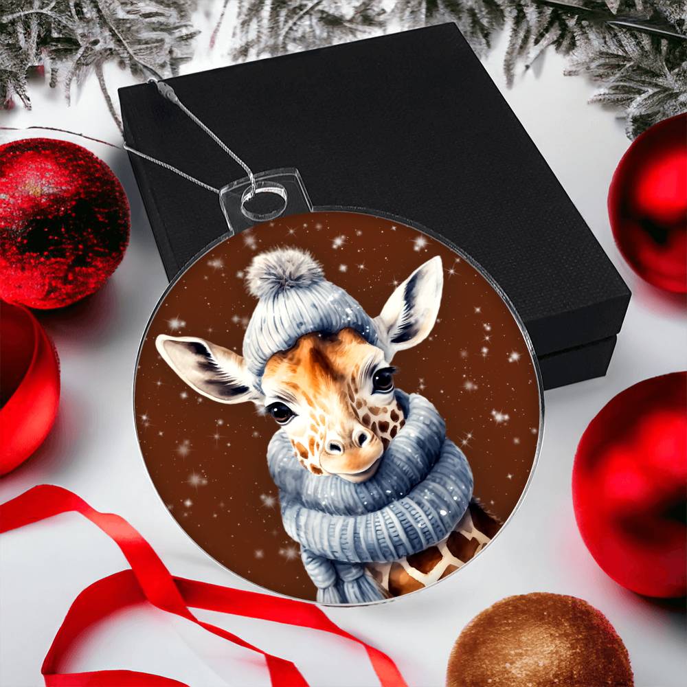 Christmas Giraffe Ornament - Perfect Winter Decor and Gift-[Heartfelt Family Gift]