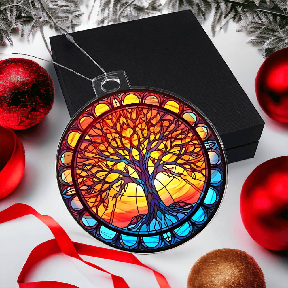 Tree of Life Christmas Ornament - Acrylic and Festive Decor for the Holidays-[Heartfelt Family Gift]