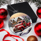 Red Truck Acrylic Christmas Ornament-[Heartfelt Family Gift]