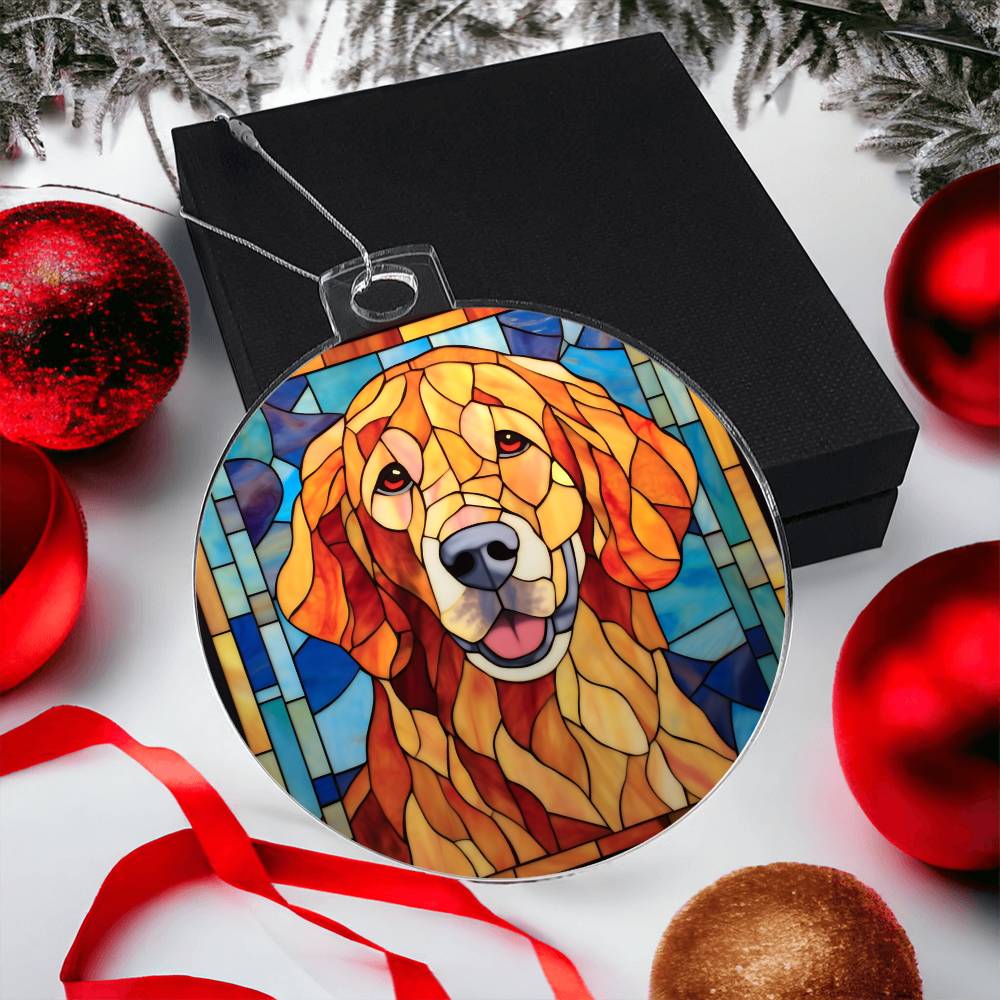 Labrador Dog Christmas Ornament - Adorable Acrylic Decoration for Your Tree-[Heartfelt Family Gift]