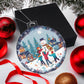 Kids Snow Day Building a Snowman Christmas Ornament - Fun Winter Activity-[Heartfelt Family Gift]