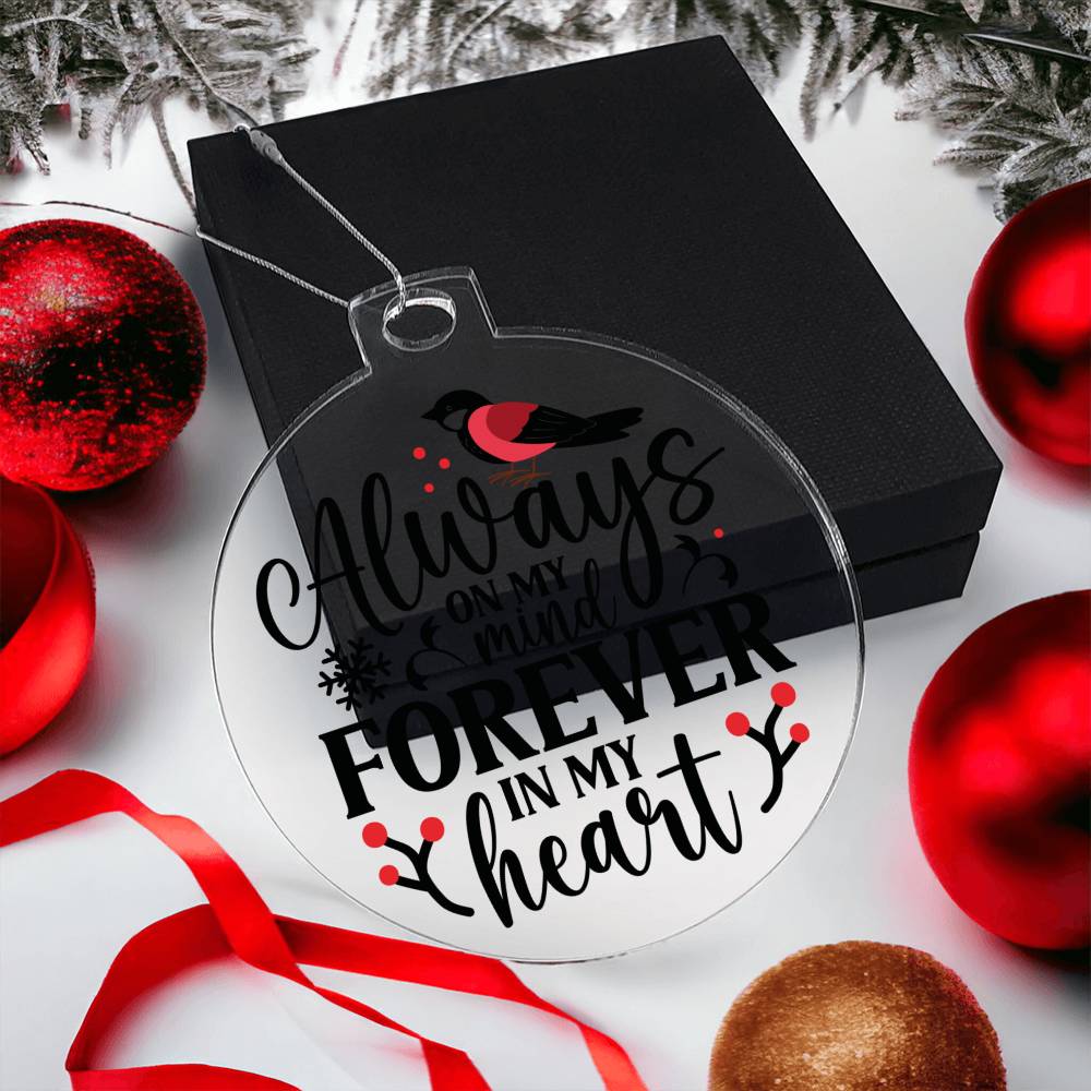 Cardinal Memorial Acrylic Ornament-[Heartfelt Family Gift]