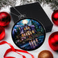 Lake House Stained Glass Christmas Ornament-[Heartfelt Family Gift]