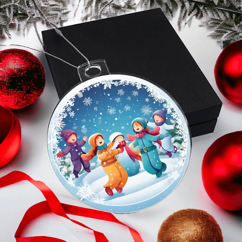 Snow Day Kids Christmas Ornament for Playtime Fun - Add a Festive Touch to Your Tree-[Heartfelt Family Gift]