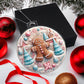 Pastel Gingerbread Man Christmas Ornament Pink and Blue Acrylic - Unique Holiday Decor-[Heartfelt Family Gift]