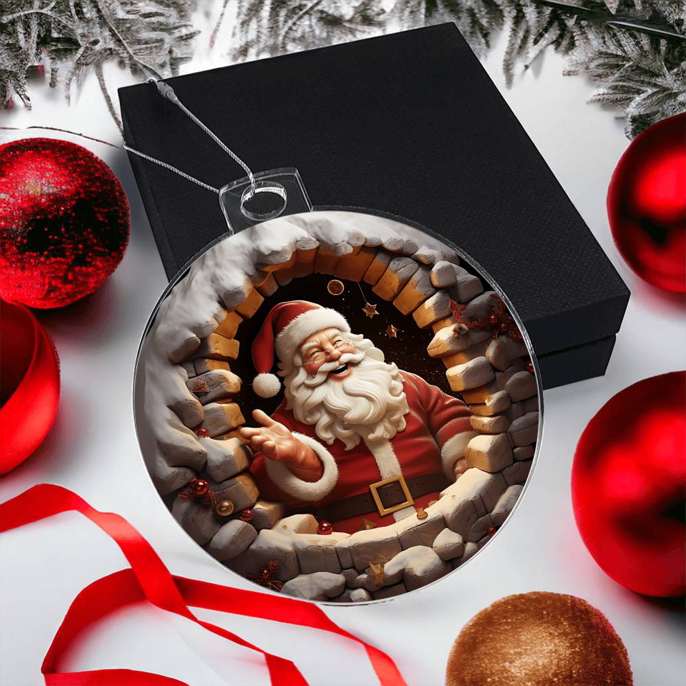 Santa Acrylic Ornament-[Heartfelt Family Gift]