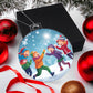 Monogrammed Leather Snow Days Ornament - Perfect Gift for Groomsmen-[Heartfelt Family Gift]