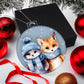 Christmas Safari Ornament - Elephant Giraffe and Zebra Holiday Decor-[Heartfelt Family Gift]