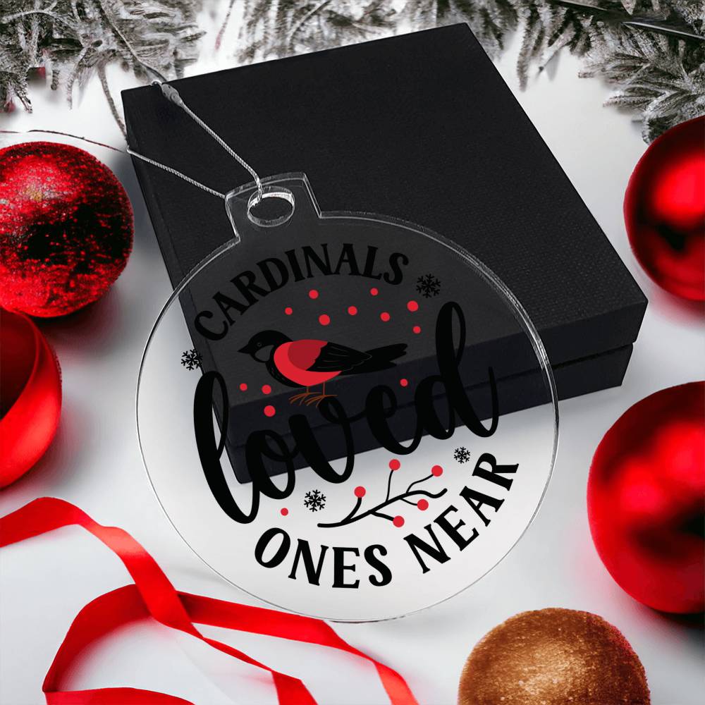 Cardinal Memorial Acrylic Ornament-[Heartfelt Family Gift]