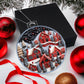 Red Christmas Village Acrylic Ornament-[Heartfelt Family Gift]