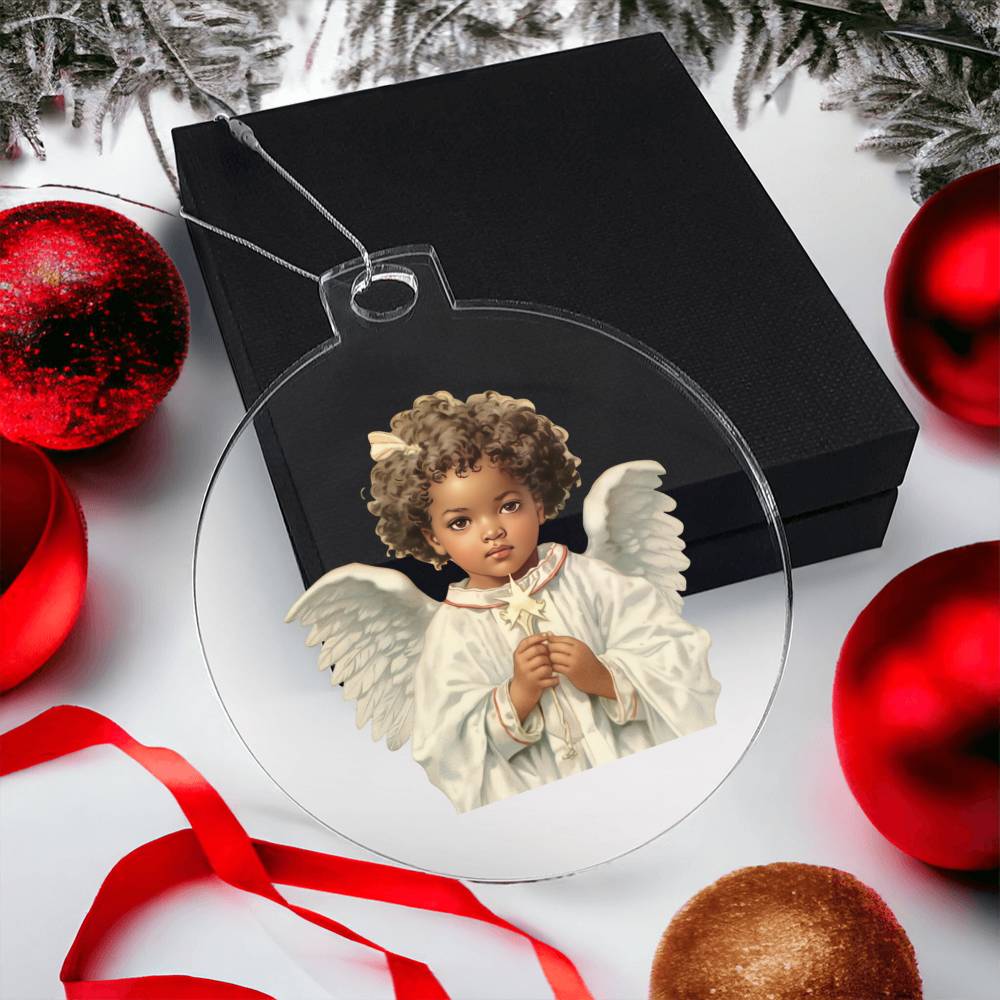 African American Angel Christmas Ornament - Elegant and Festive Decoration for the Holidays-[Heartfelt Family Gift]