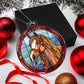 Handmade Stained Glass Horse Christmas Ornament - Festive Holiday Decoration-[Heartfelt Family Gift]