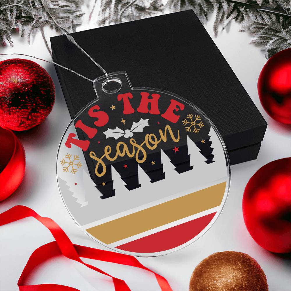 Monogrammed Christmas Ornament - Tis the Season Decoration-[Heartfelt Family Gift]