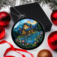 Stained Glass Lake House Christmas Ornament - Handcrafted Holiday Decor-[Heartfelt Family Gift]