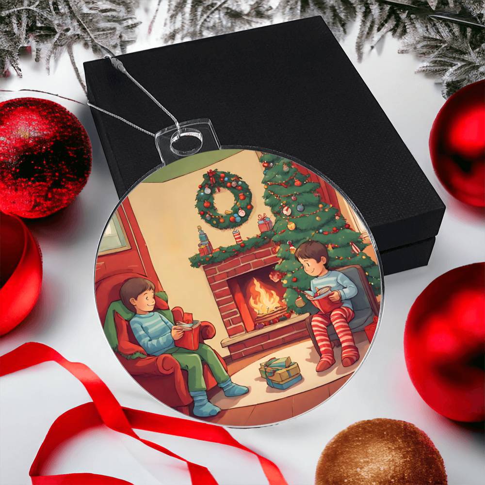 Christmas Tree Abstract Ornament Snow Day Fireside  Charming Holiday Decoration-[Heartfelt Family Gift]
