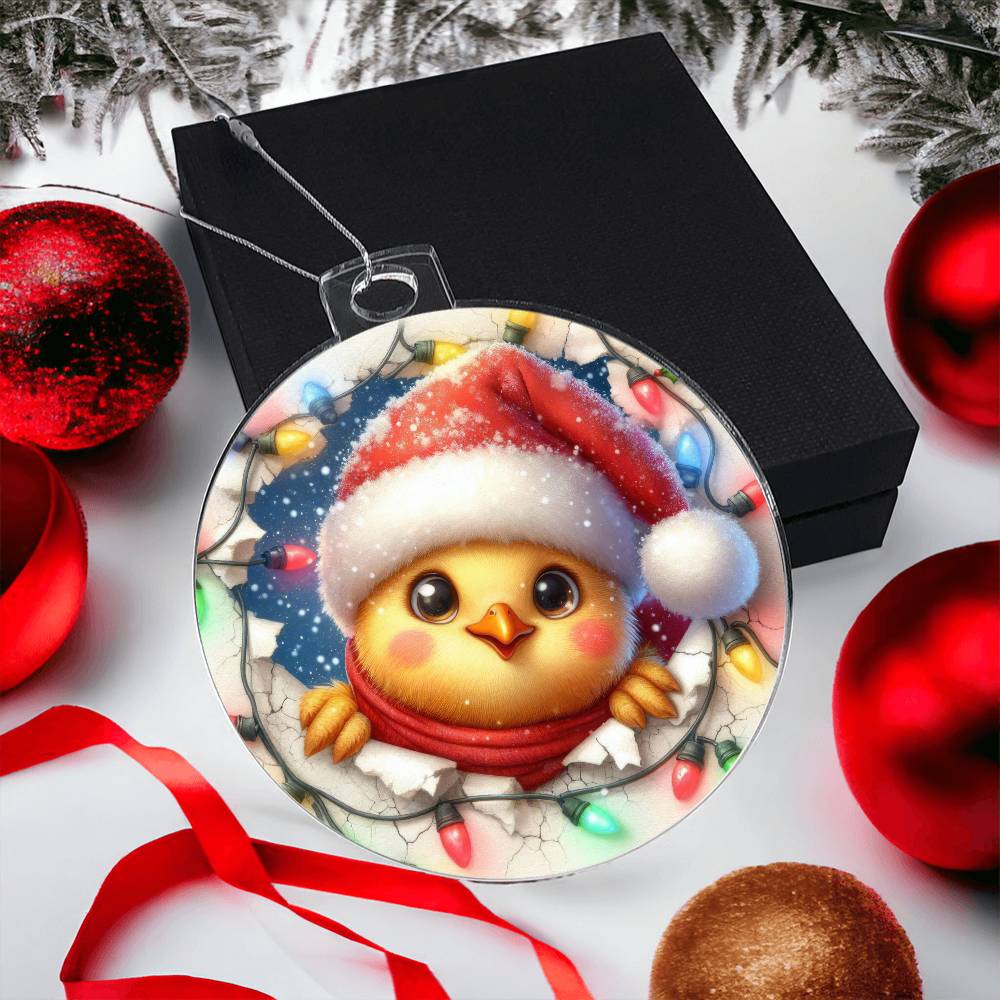 Duck Breakaway 3d Effect Acrylic Ornament-[Heartfelt Family Gift]