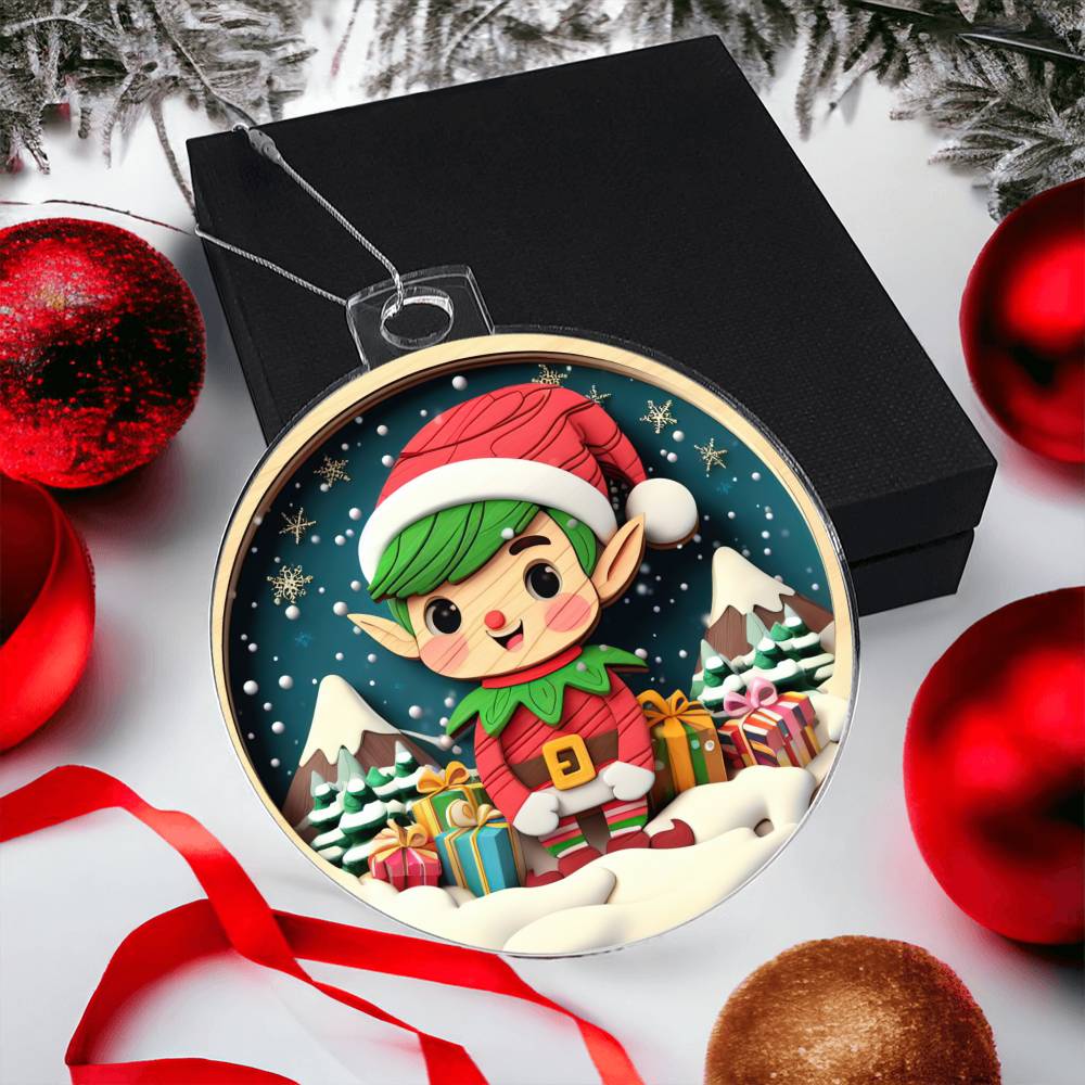 Elf Christmas Tree Ornament-[Heartfelt Family Gift]