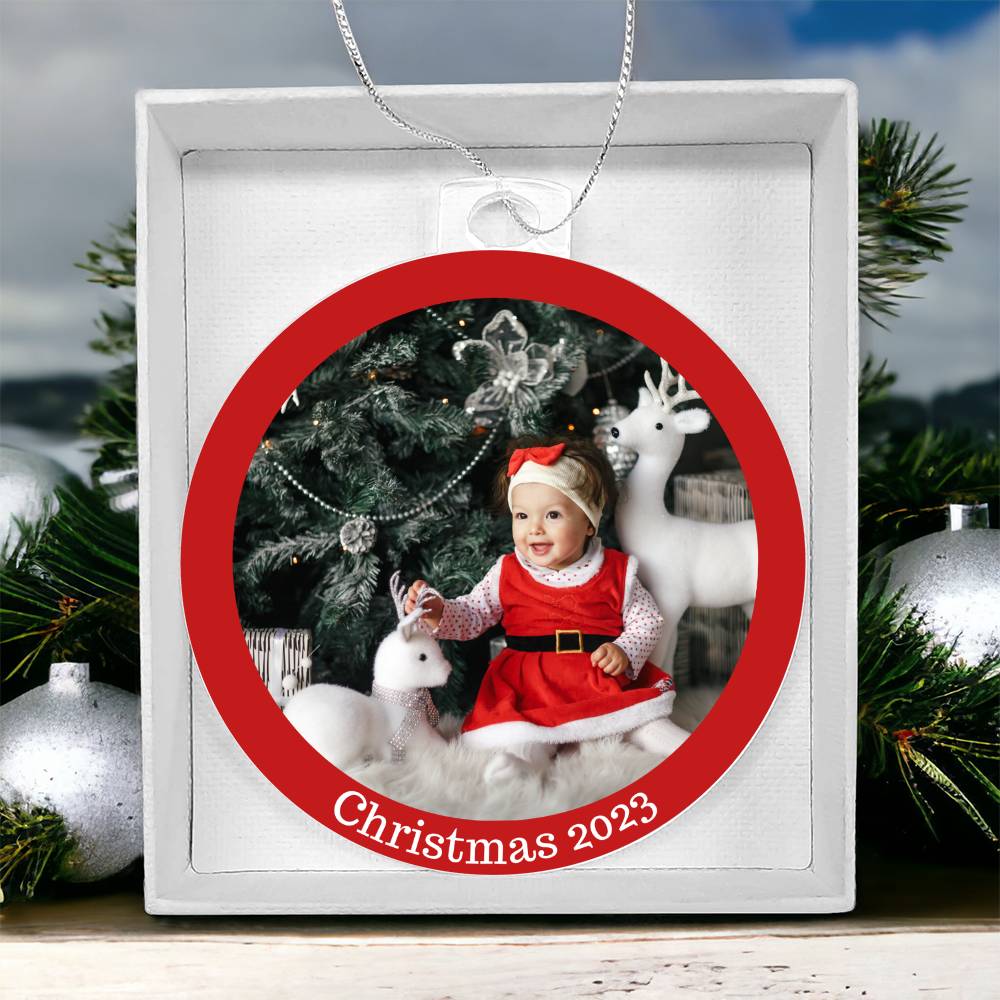 Personalize Photo Christmas Ornament 2023-[Heartfelt Family Gift]