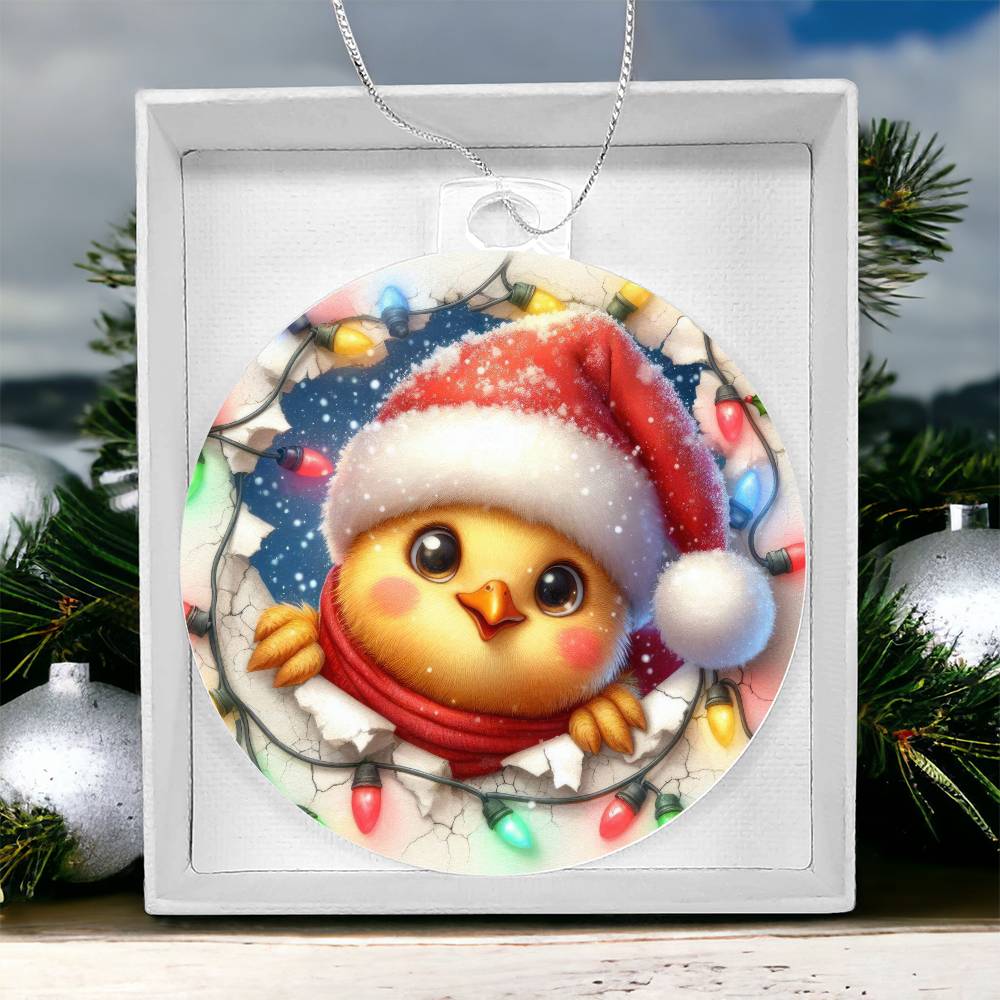 Duck Breakaway 3d Effect Acrylic Ornament-[Heartfelt Family Gift]