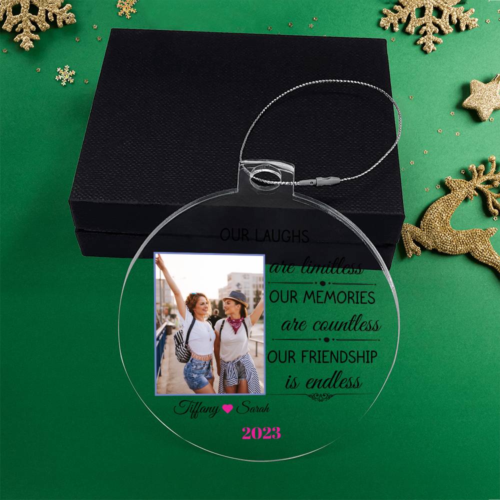 Personalized Friend Bestie Christmas Ornament-[Heartfelt Family Gift]