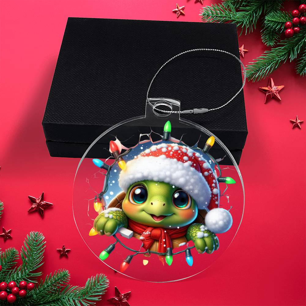 Turtle Breakaway 3D Effect Acrylic Ornament-[Heartfelt Family Gift]