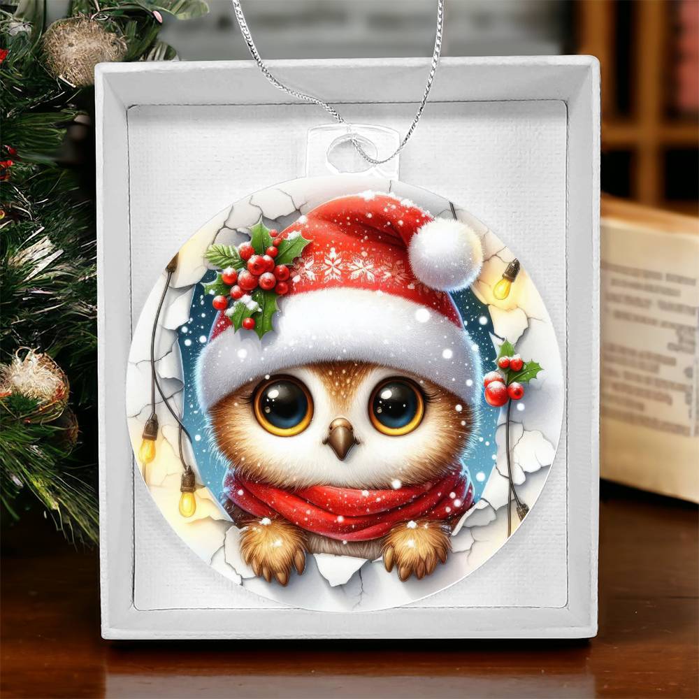 Owl Breakaway 3d Effect Acrylic Ornament-[Heartfelt Family Gift]
