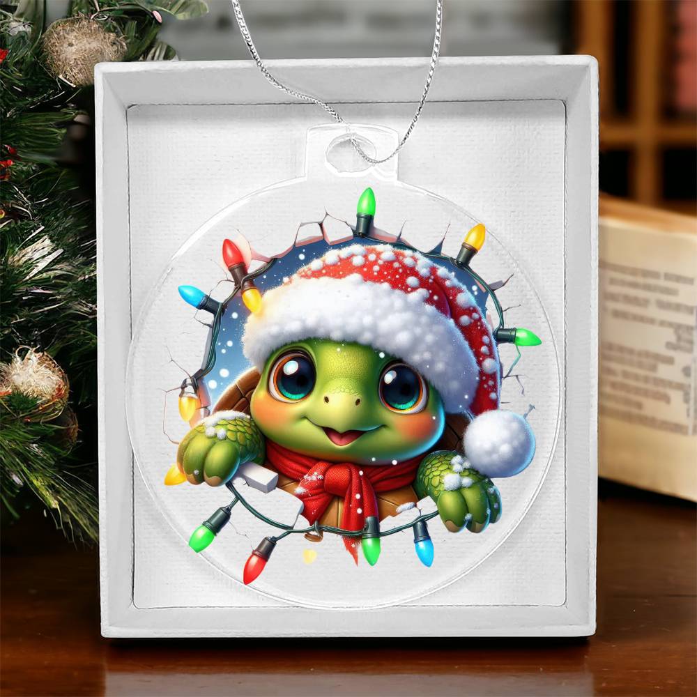 Turtle Breakaway 3D Effect Acrylic Ornament-[Heartfelt Family Gift]