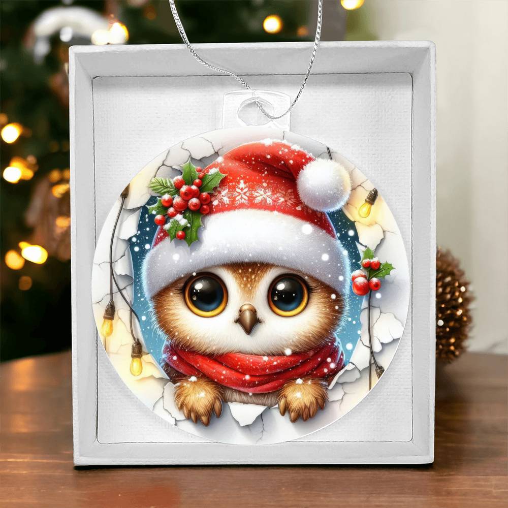 Owl Breakaway 3d Effect Acrylic Ornament-[Heartfelt Family Gift]