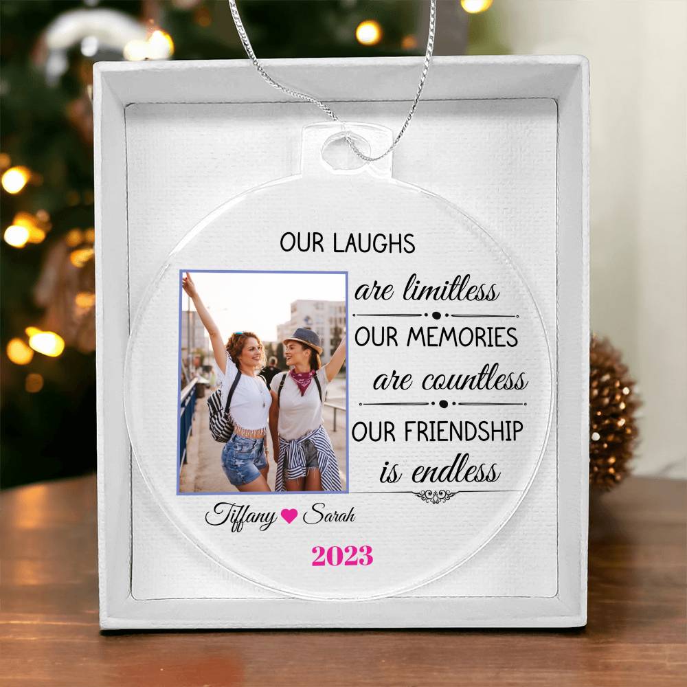 Personalized Friend Bestie Christmas Ornament-[Heartfelt Family Gift]