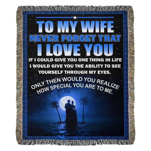 Love You Always Woven Blanket for Wife - Personalized Gift-[Heartfelt Family Gift]