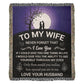 Monogrammed Woven Blanket - Perfect Gift for My Wife-[Heartfelt Family Gift]
