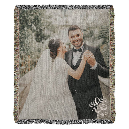 Mr. Mrs. Custom Wedding Photo Blanket-[Heartfelt Family Gift]