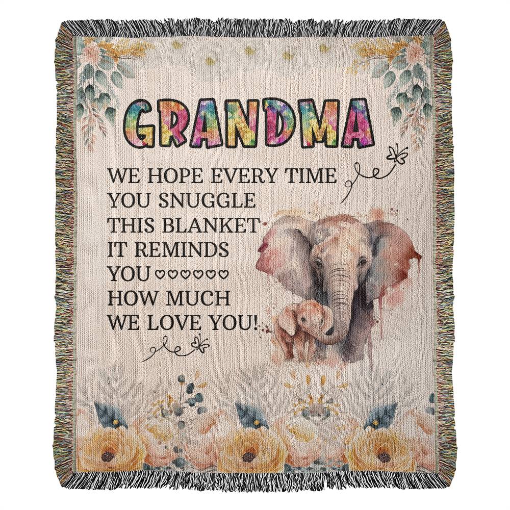 Grandma Woven Blanket-[Heartfelt Family Gift]