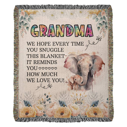 Grandma Woven Blanket-[Heartfelt Family Gift]