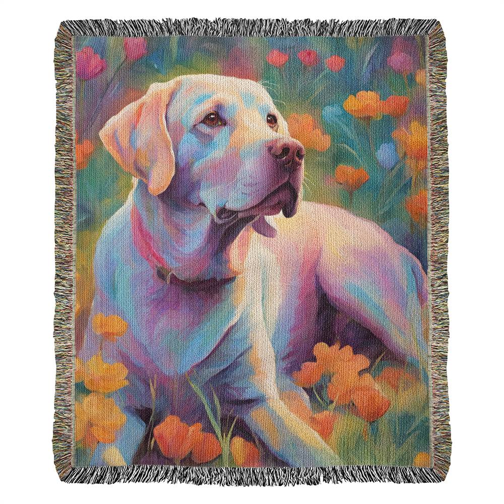 Labrador Retriever Woven Blanket Tapestry - Cozy Home Decor for Dog Lovers-[Heartfelt Family Gift]