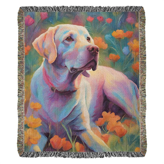 Labrador Retriever Woven Blanket Tapestry - Cozy Home Decor for Dog Lovers-[Heartfelt Family Gift]