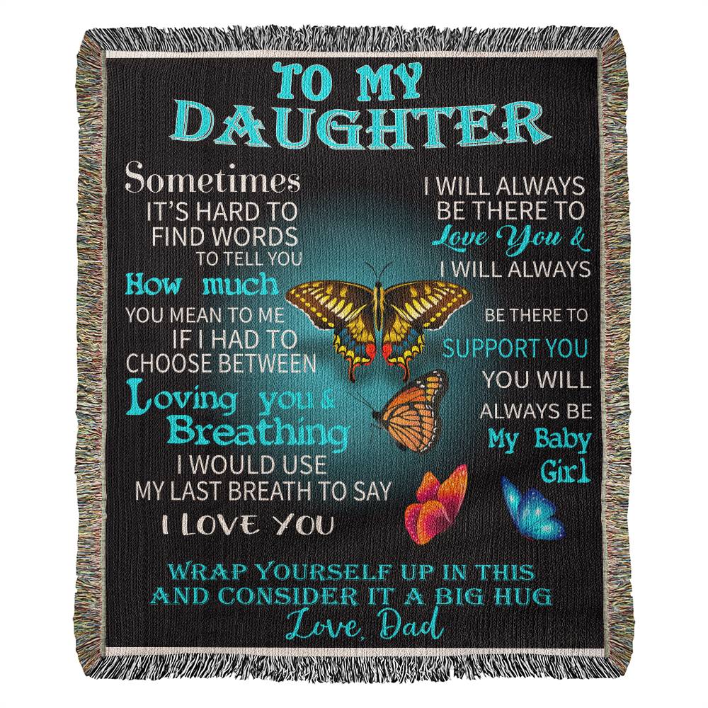 Daughter Woven Blanket Gift-[Heartfelt Family Gift]